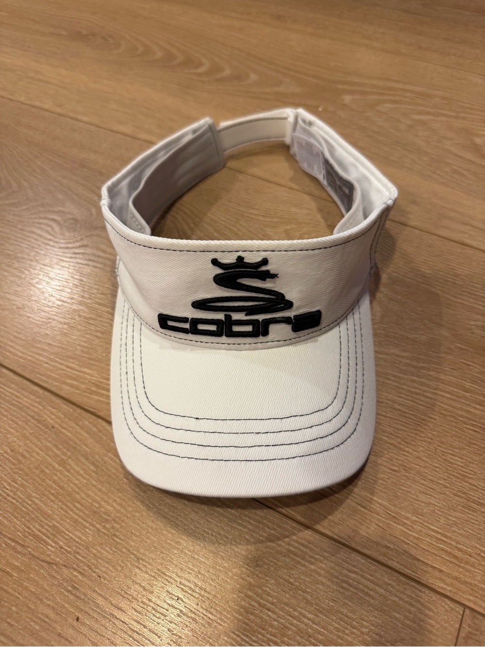 Cobra bio cell White Golf Visor with Black Logo